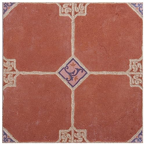 SomerTile FCI18SEV Sevilla x 17-5/8" Ceramic Floor and Wall Tile, Brown