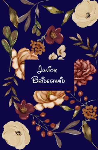 junior bridesmaid notes: Junior Bridesmaid Notes Wedding blank lined notebook for girls