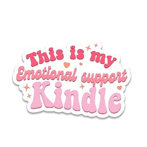 miraki this is my emotional support kindle sticker, smut sticker, romance book sticker, water assitant die-cut vinyl stickers decals for laptop phone kindle journal water bottles, sticker for women