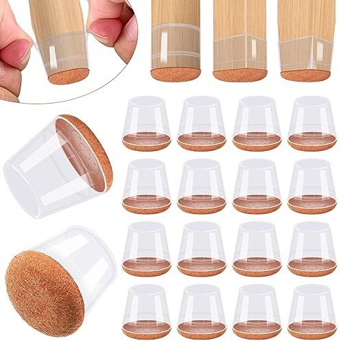 2023 New Chair Leg Floor Protectors 16Pcs- Silicone Chair Leg Protectors for Hardwood Floors - Chair Leg Caps Protectors - Furniture Leg Feet Protection Cover - Felt Furniture Pads Silicone Caps - M