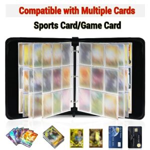 Trading Card Binder Fit 900 Cards Pokemon Card Binder 9-Pocket with 50 Removable Sleeves Trading Card Holder Binder for Most Standard Size Game Cards