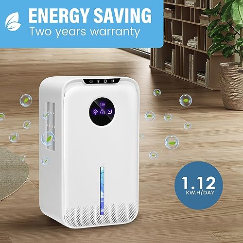 Dehumidifiers for Home Room Basement,88oz Dehumidifier With Drain Hose for Bathroom Bedroom Closet RV Camper (800Sq.ft)