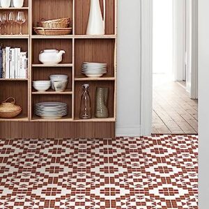 FloorPops 12-in by 12-in Terracotta Matias Peel & Stick Floor Tiles