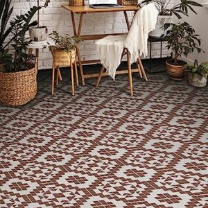 FloorPops 12-in by 12-in Terracotta Matias Peel & Stick Floor Tiles