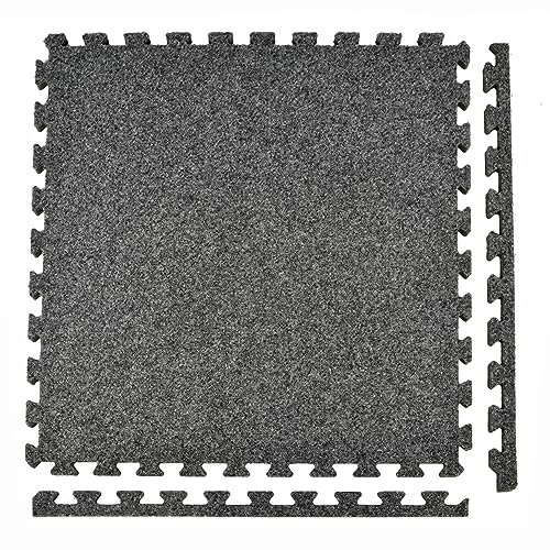 Greatmats Royal Carpet Tile 2ft x 2ft,15 Pack (Dark Gray)