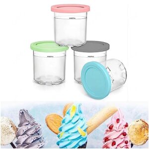 creami pints and lids, for ninja creami deluxe,16 oz ice cream pint safe and leak proof compatible nc301 nc300 nc299amz series ice cream maker