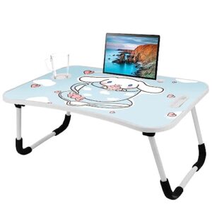 kawaii laptop desk foldable kawaii bed desk table cute folding breakfast tray portable lap standing desk notebook stand reading holder for bed/couch/sofa/floor