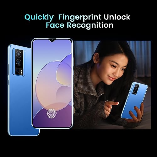 ExAchat K60 Pro Unlocked Cell Phone 5G, 6GB+256GB Android 13 Phones 6.7" FHD+Display 120HzD 64MP AI Camera Unlocked Smartphone 5500mAh 4G 5G Dual SIM/Face ID/GPS