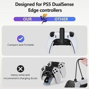 PS5 Edge Controller Battery Pack, 3500mAh Fast Charging, Portable Mini Charger, No Interfere The Back Triggers - Extra Battery Life for Playstation 5 Edge Controller, Ps5 Accessories