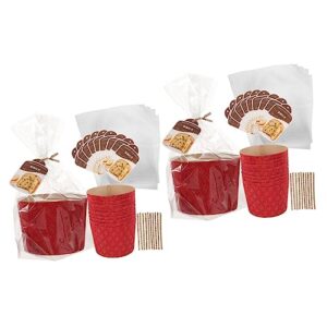 hemoton 2 sets cupcake corrugated cake cups mini muffin mini cake boxes candy mold baking liners paper muffin liners baking cases wrappers cupcake liner cupcake cup air fryer cake cover