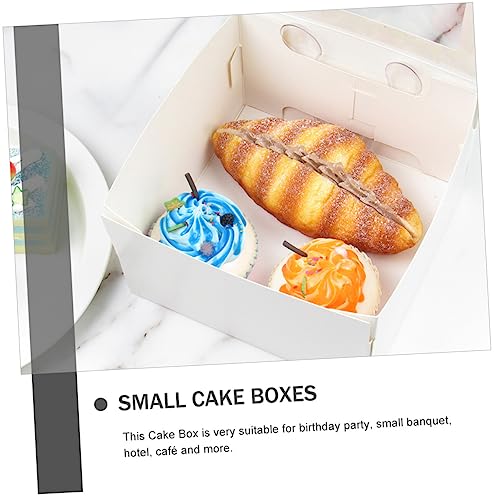 HEMOTON 60 Pcs Cookie Display Box Clear Box Treat Boxes with Window Mini Gift Boxes Chocolate Gift Box Mini Cake Boxes Baking Accessories Cookie Holder for Home Paperboard Cookie Box Donut