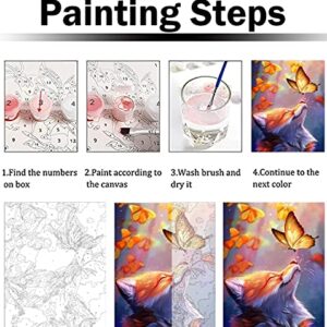 Aestalrcus Paint by Number for Adults, Tree Painting by Numbers for Adults, Acrylic Adults Paint by Numbers Kits on Canvas for Home Wall Decoration and Gifts 16x20inch