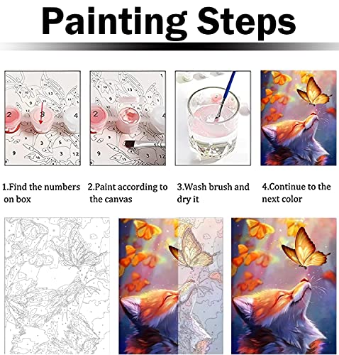 Aestalrcus Paint by Number for Adults, Tree Painting by Numbers for Adults, Acrylic Adults Paint by Numbers Kits on Canvas for Home Wall Decoration and Gifts 16x20inch