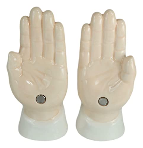 "Home Décor Accents" Inspirational Religious Themed Praying Hands Ceramic Salt Pepper Shakers Set - Home Accents 33-kl1-9860