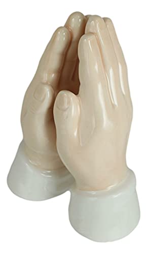 "Home Décor Accents" Inspirational Religious Themed Praying Hands Ceramic Salt Pepper Shakers Set - Home Accents 33-kl1-9860