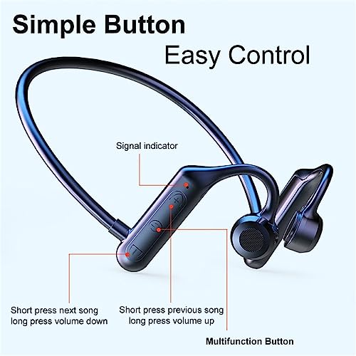 Wuztai Neckband Earphone Wireless Bluetooth Headset Conduction Headphones Bluetooth 5.3 Wireless Earbuds Sport