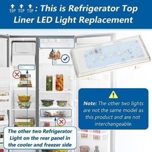 2023 Refrigerator Main Led Light In Fridge for Whirlpool WRS325FDAM02 Whirlpool WRS325FDAM04 WRS325FDAM WRS325FDAB02 WRS325FDAB06 WRS325FNAM WRS322FDAB05 WRS325FNAM01 Kenmore 106.51132210 106.51133213