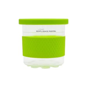 cxq replacement ice cream pints with silicone lids and sleeves，compatible with ninja creami ice cream maker, model: nc301, nc300, nc299amz series. (green)