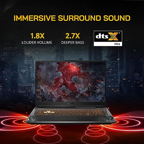 ASUS 2022 TUF A17 17.3" 144Hz FHD Gaming Laptop, AMD Ryzen 5 4600H, NVIDIA GeForce GTX 1650, 32GB RAM, 1TB PCIe SSD, RGB Backlit Keyboard, Win 11 Pro, Bonfire Black, 32GB Snowbell USB Card