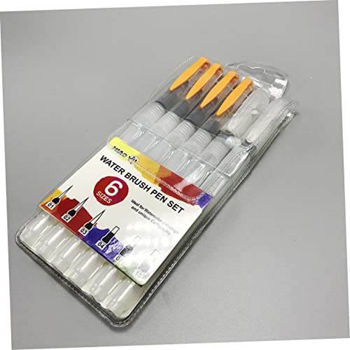 Drawing Water Coloring Brush 6pcs Paint Brush Suit Pencil Set Kits for Brush Pen Set Water Soluble Colored Pencils Water Coloring Brush Pen Water Brush Pen Watercolor Pen