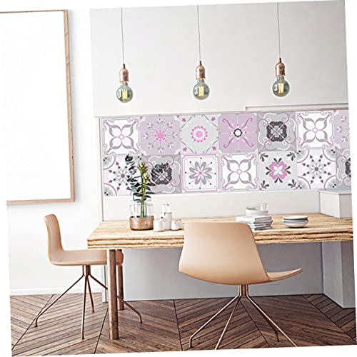 LIFKOME 20 Pcs Pink Tiles Bedroom Tile Flooring Vinyl Floor Tile Floor Tiles Stickers Pink Marble Decor Home Furniture Decor Tile Removable Sticker Floor Tile Sticker for Home Tile Decor