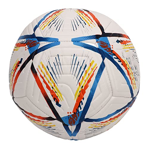 Keenso Colorful Soccer Ball, Nylon Winding Yarn Durable Adult Soccer Ball for Lawn (15~16cm / 5.91~6.3in)