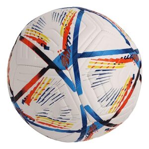 Keenso Colorful Soccer Ball, Nylon Winding Yarn Durable Adult Soccer Ball for Lawn (15~16cm / 5.91~6.3in)