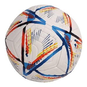 Keenso Colorful Soccer Ball, Nylon Winding Yarn Durable Adult Soccer Ball for Lawn (15~16cm / 5.91~6.3in)