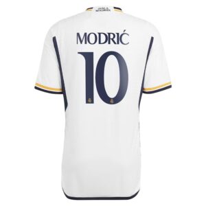 pro soccer specialists modric #10 home soccer jersey 2023/24 (small) white