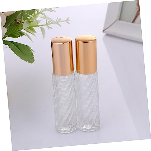 FOMIYES Perfum 10pcs Perfume Mini Lip Gloss Roller Bottle Refillable Container Perfume Roller Bottles Rolling Balls Roll-on Bottles Essential Oil Essential Oil Bottle Multifunction