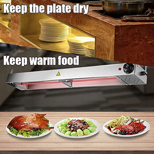 Buffet Servers and Warmers Hanging Lamp, Commercial Heat Lamp Food Warmer, Food Heat Lamp for Steak Pizza, for Buffet, Party and Hotel, Ideal for Keep Food Fresh,90×15×6.5cm-1Piece