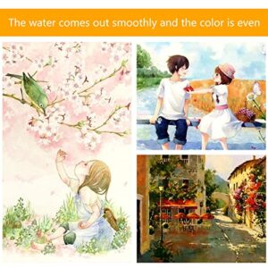 Water Coloring Brush Pens Portable Brush Pencil Soft Watercolor Brush Pen Drawing Art Supplies for Beginners Artists-P