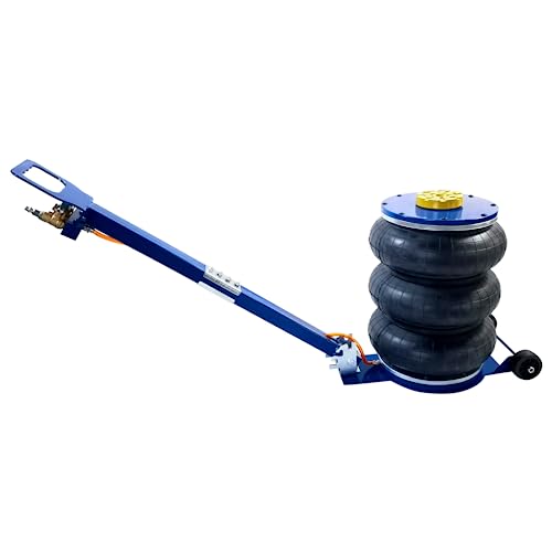 WNYSKJAP Air Jack, 5 Ton/11000 lbs Air Bag Jack for Cars, Lift Up to 15.75 Inch, 3-5S Fast Lifting Triple Bag Air Jack with Adjustable Long Handle (Blue)