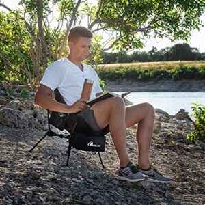 MOON LENCE Portable Camping Chair, Compact Backpacking Chair Folding Chair with Side Pockets Portable Chair Lightweight Heavy Duty for Hiking