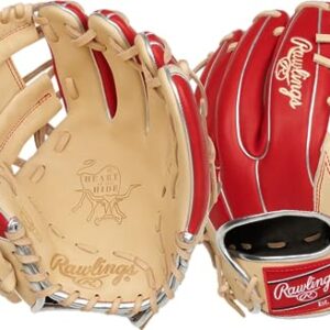 Rawlings | HEART OF THE HIDE R2G Baseball Glove | Right Hand Throw | 11.5" - Pro I-Web | Camel/Scarlet