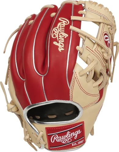 Rawlings | HEART OF THE HIDE R2G Baseball Glove | Right Hand Throw | 11.5" - Pro I-Web | Camel/Scarlet