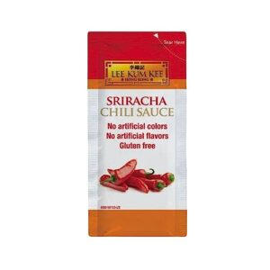 Lee Kum Kee Sriracha Chili Sauce 8 mL Packets | Hot Sauce, Gluten Free, No Artificial Colors Or Flavors - Pack of 40