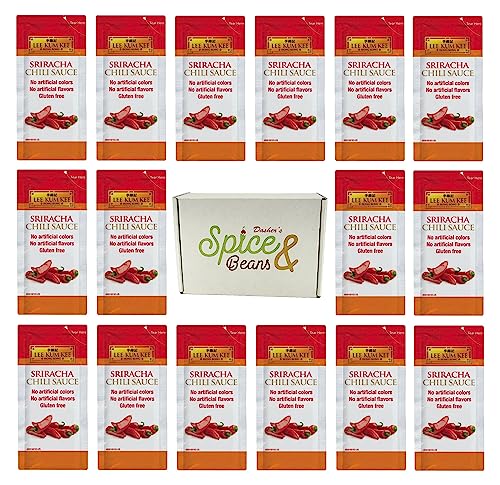 Lee Kum Kee Sriracha Chili Sauce 8 mL Packets | Hot Sauce, Gluten Free, No Artificial Colors Or Flavors - Pack of 40