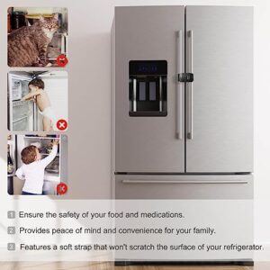 Upgraded! Adjustable French Door Refrigerator Lock Strape - Perfect for Kids and Adults. Child- Proof Your Refrigerator with Our High-end Combination Fridge Lock, Designed for Special Needs.