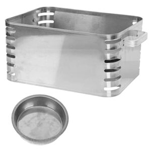 metal serving tray food buffet server warmer stove: portable stainless steel chafing dishes trays countertop heating for dinner indoor holiday party catering fireplace grill