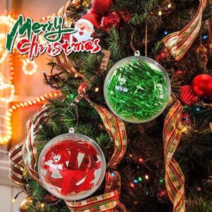 20 Pack Clear Plastic Fillable Ornaments,5cm Christmas Ornament Balls for Crafts Fillable,Transparent DIY Fillable Acrylic Crafts Ball Kit for Christmas,Wedding,Party and Home Decoration Ornaments