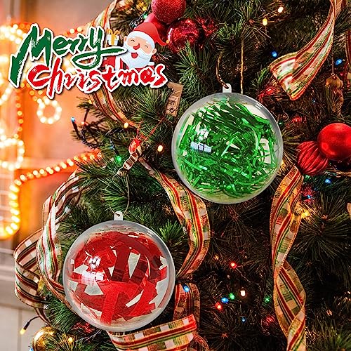 20 Pack Clear Plastic Fillable Ornaments,5cm Christmas Ornament Balls for Crafts Fillable,Transparent DIY Fillable Acrylic Crafts Ball Kit for Christmas,Wedding,Party and Home Decoration Ornaments