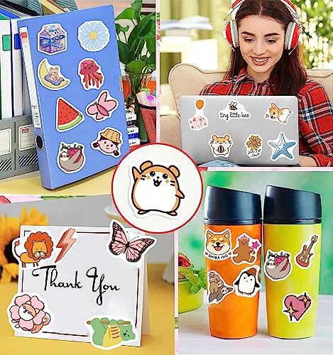 600 PCS Stickers Pack, Cute Colorful Waterproof Stickers, Vinyl Art Stickers.Stickers for Water Bottles, Skateboards and Notebooks, Laptop Stickers for Teens Girls Kids Adults