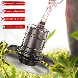 Cordless Lawn Mower and Edge Trimmer Lawn Mower Small Household Lawn Mower Weed Puller Brush Cutter Adjustable Blade 90° Adjustable Suitable for Farm Outdoor Garden Etc. abattery