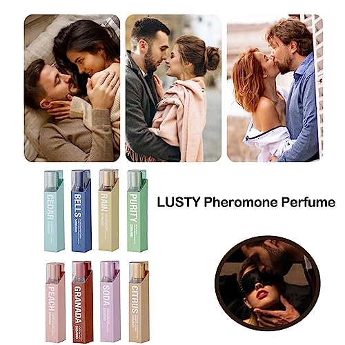 HIRAKI Flysmus Lusty Pheromone Perfume, Blisce Phero Perfume, Lusty Pheromone Perfume, Pheromones Perfumes for Women to Attract Men, Lusty Pheromone Perfume, Pheromone Roll-On Perfume (4PCS)