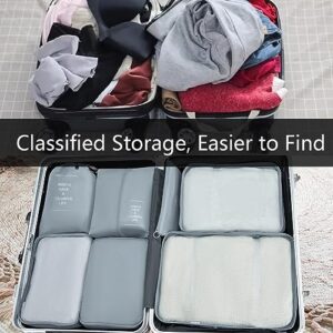 Sonekin Luggage Organizer Bags,Packing Bags for Suitcases,10 Set Packing Cube Set,Travel Cubes for Packing Women,Packing Cubes for Carry on,Packing Bags for Travel,Suitable for Travel Must Haves. (Grey)