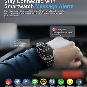 Smart Watch for Men Answer/Make Call,1.39''HD Touchscreen,400 mAh Battery,100 Sports Modes, 5ATM Waterproof Smartwatch with Heart Rate/SpO2/Blood Pressure Fitness Watch for Android/iOS Black