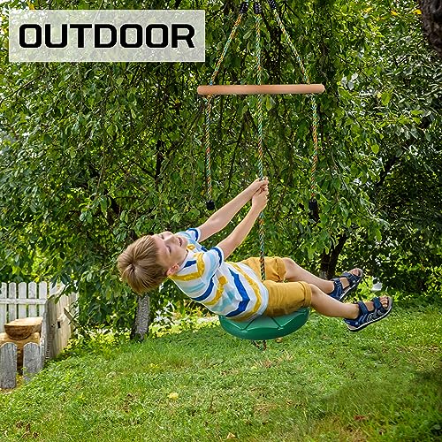 Swing for Kids Disc Swing Tree Swing Set Accessories Rope Swing Adjustable Swing Set with Monkey Bars 1 Carabiner 2 Added Hanging Straps, 3 in 1 Heavy Duty Swingset for Zipline Outdoor Backyard