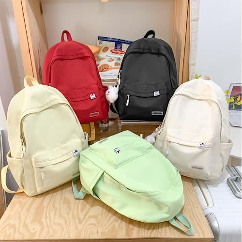 VTTDB Kawaii Backpack with Cute Accessories Casual Aesthetic Daypack Waterproof Travel Rucksack Large Laptop Bag for Women (yellow)