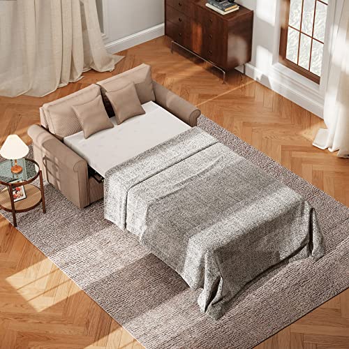 Koorlian Pull Out Couch Bed Sleeper Sofa Sofabed, 2. Brown